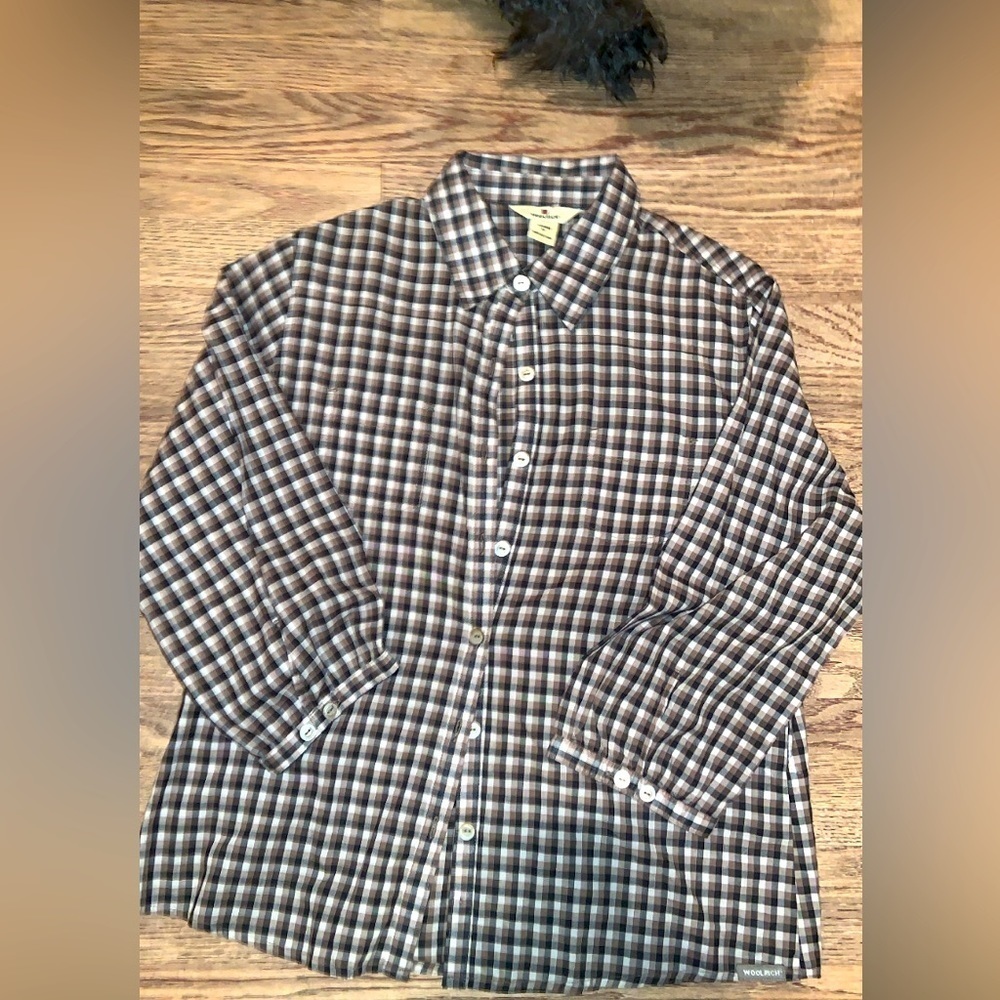 NWOT woolrich button up summer plaid classic  preppy blouse top rare summer